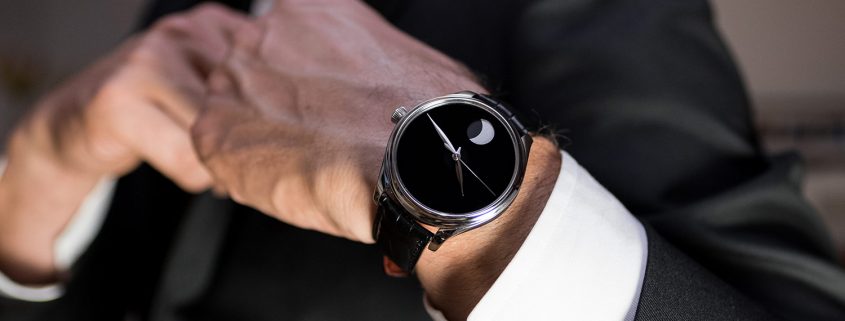 H. Moser & Cie. Endeavour Perpetual Moon Concept Vantablack on the wrist