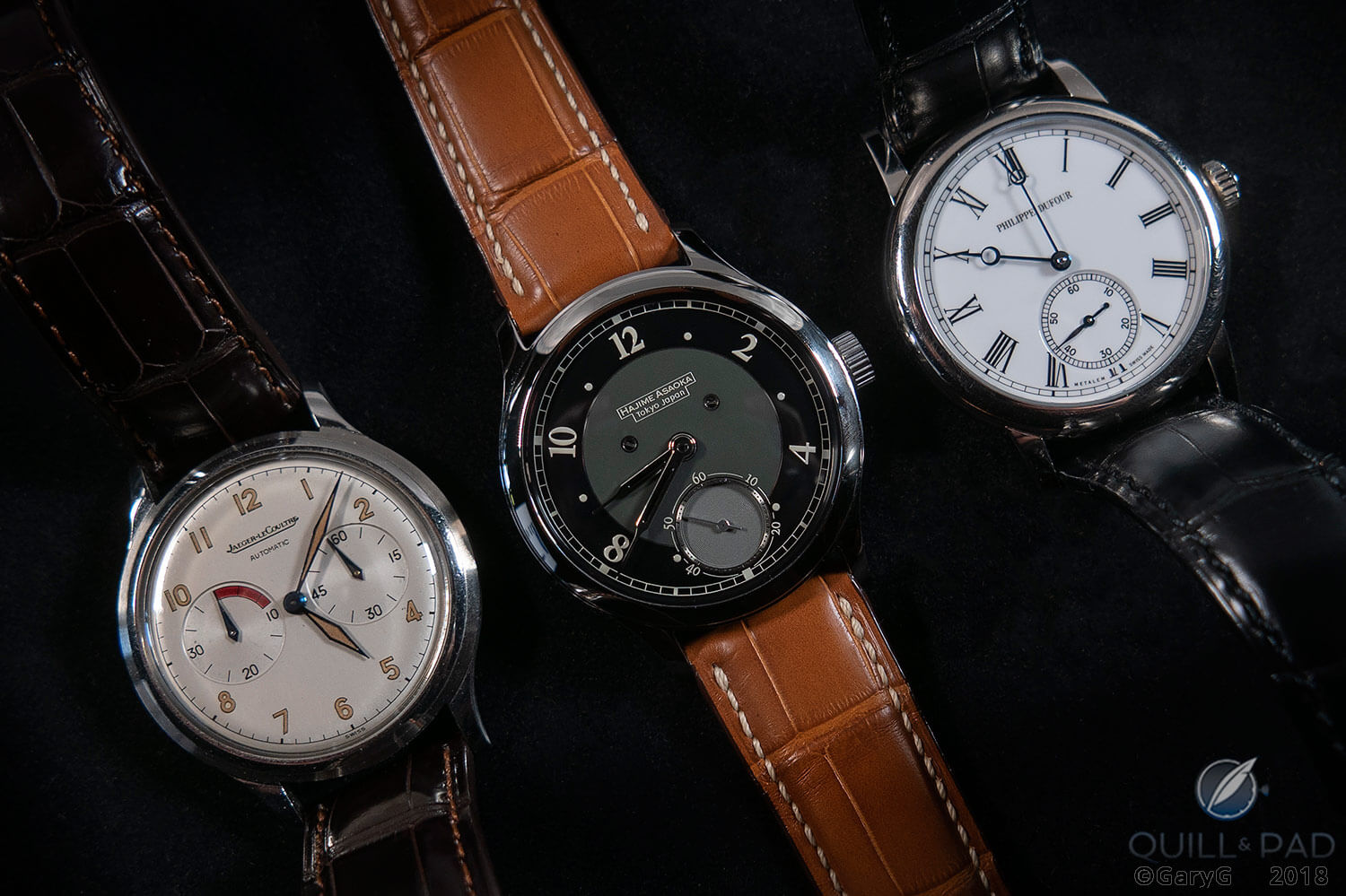 Size comparison: Jaeger-LeCoultre Futurematic, Asaoka Tsunami, Philippe Dufour Simplicity