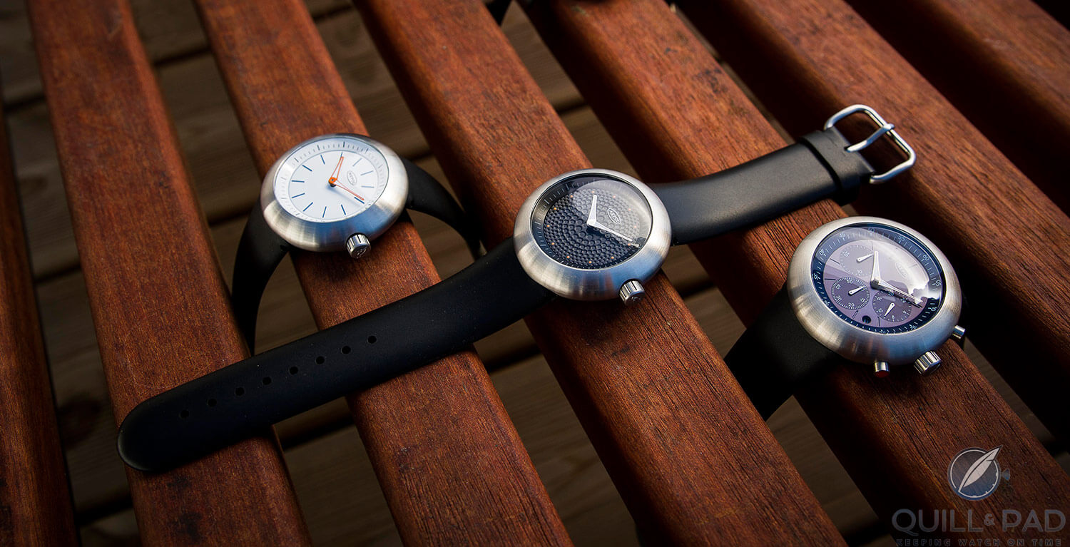 Three Ikepod chronographs