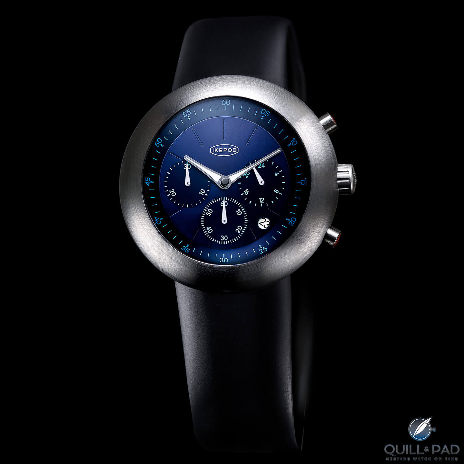 Ikepod chronograph with blue dial