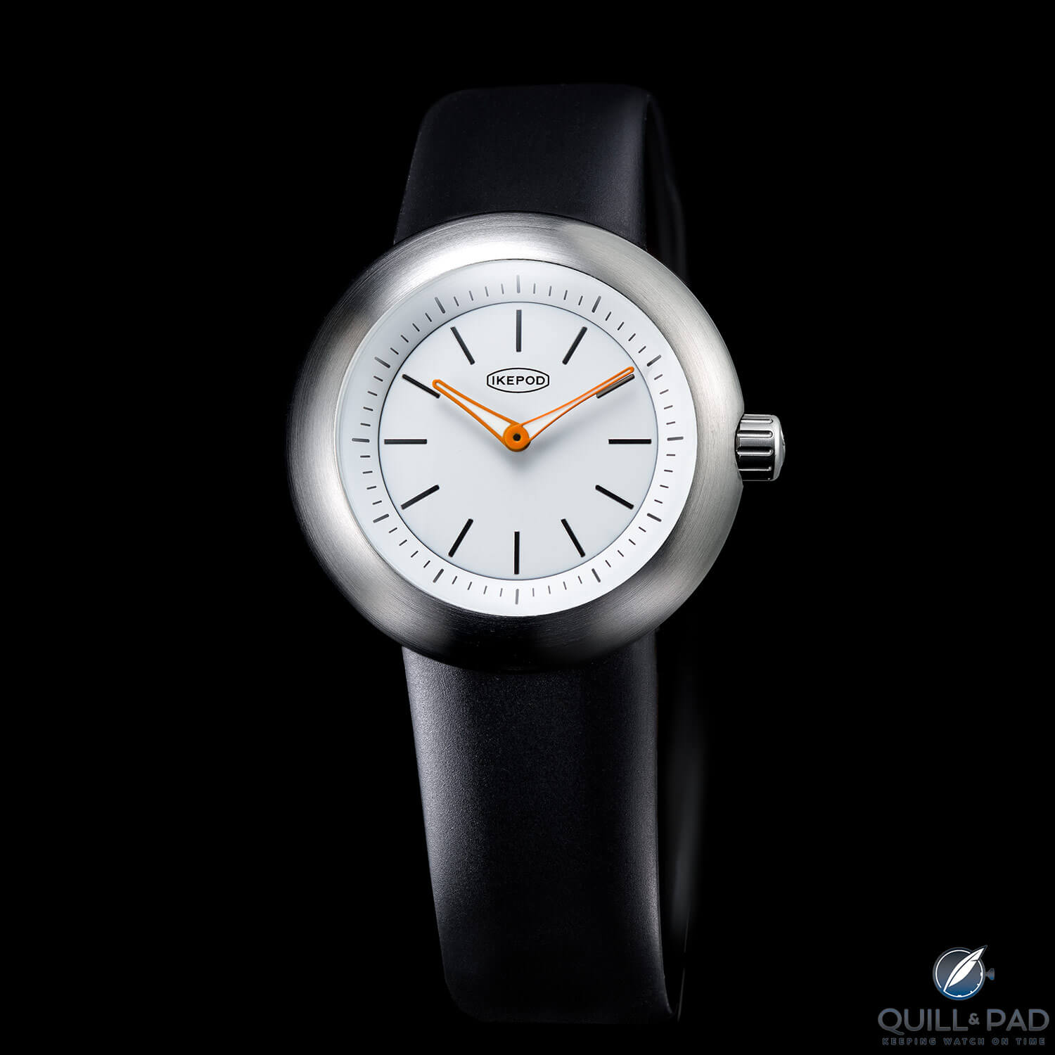 Ikepod chronograph with orange hands