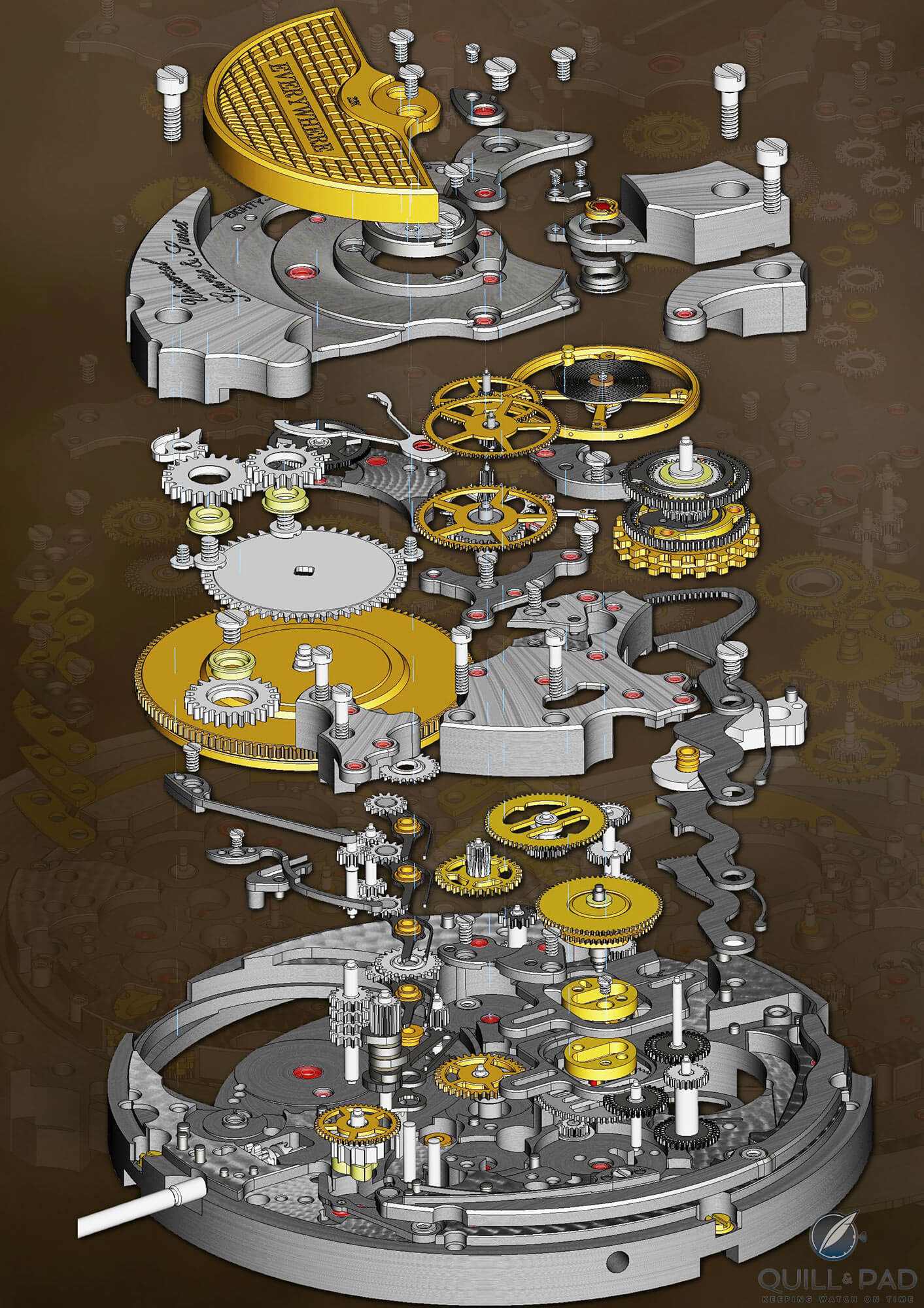 Exploded movement of the Krayon Everywhere