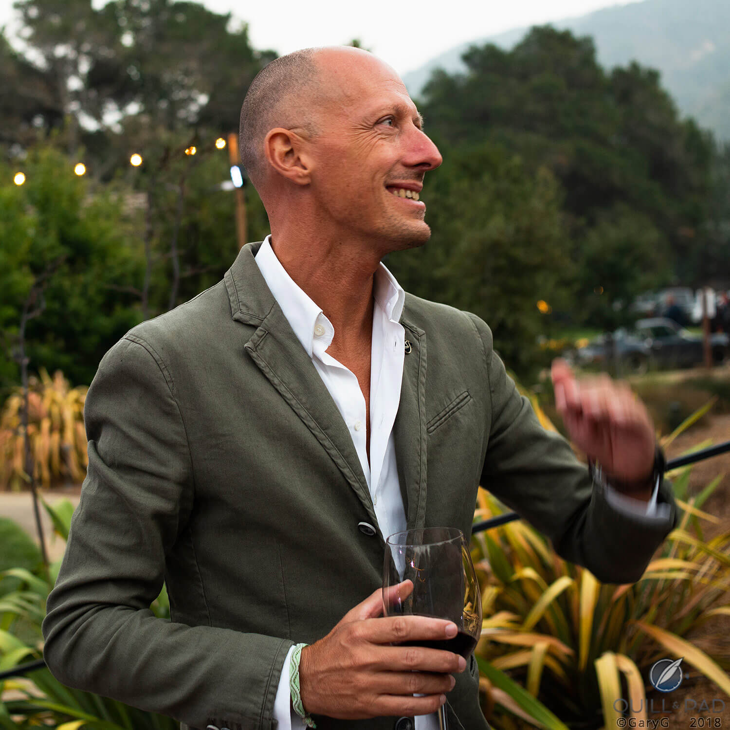 Singer Reimagined head Marco Borracino chats with collectors, Monterey 2018
