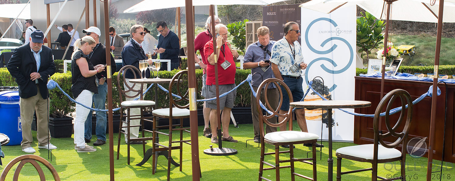 Line forms here: awaiting caviar service at The Quail 2018