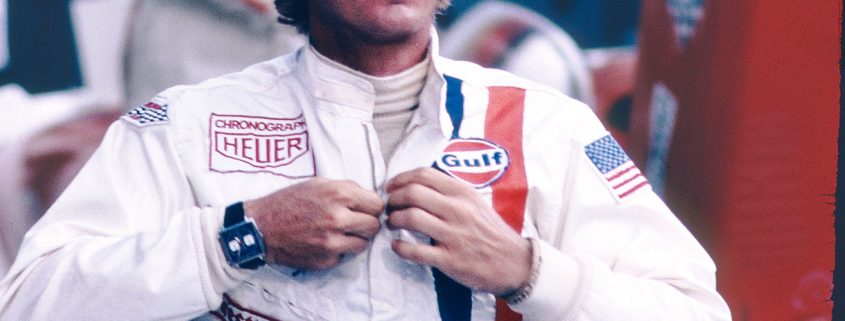 Steve McQueen wearing a TAG Heuer Monaco in the film Le Mans
