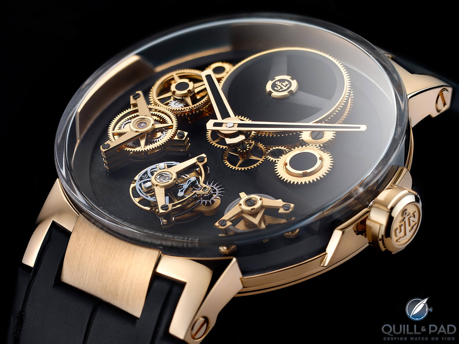 Ulysse Nardin Executive Tourbillon Free Wheel in gold