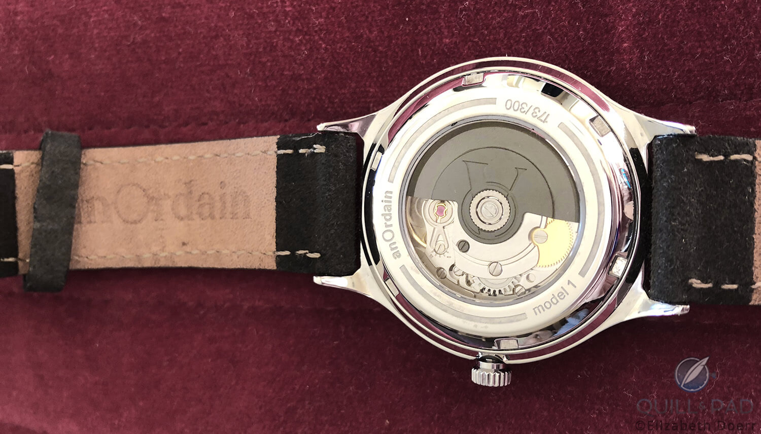 Sellita Caliber S200 with blackened rotor powers the anOrdain Model 1