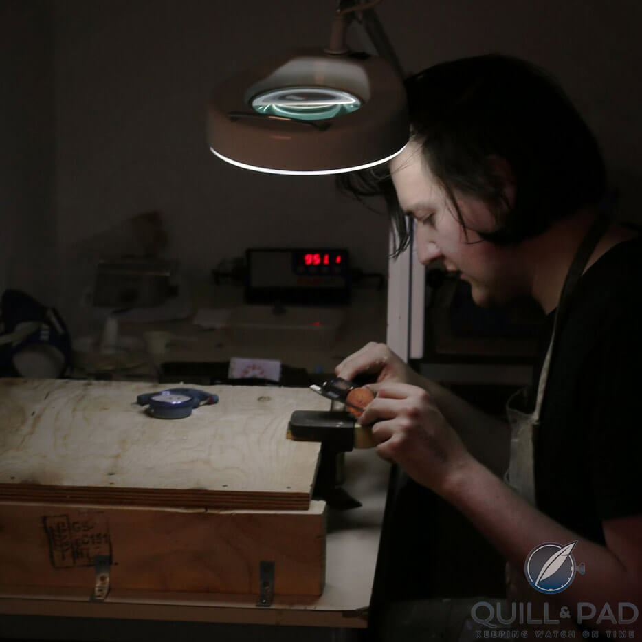Jeweler/silversmith, Adam Henderson, was instrumental in the anOrdain enameling project