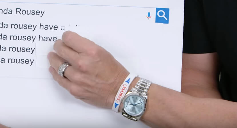 Mark Wahlberg wearing a Relex with Arabic day-date