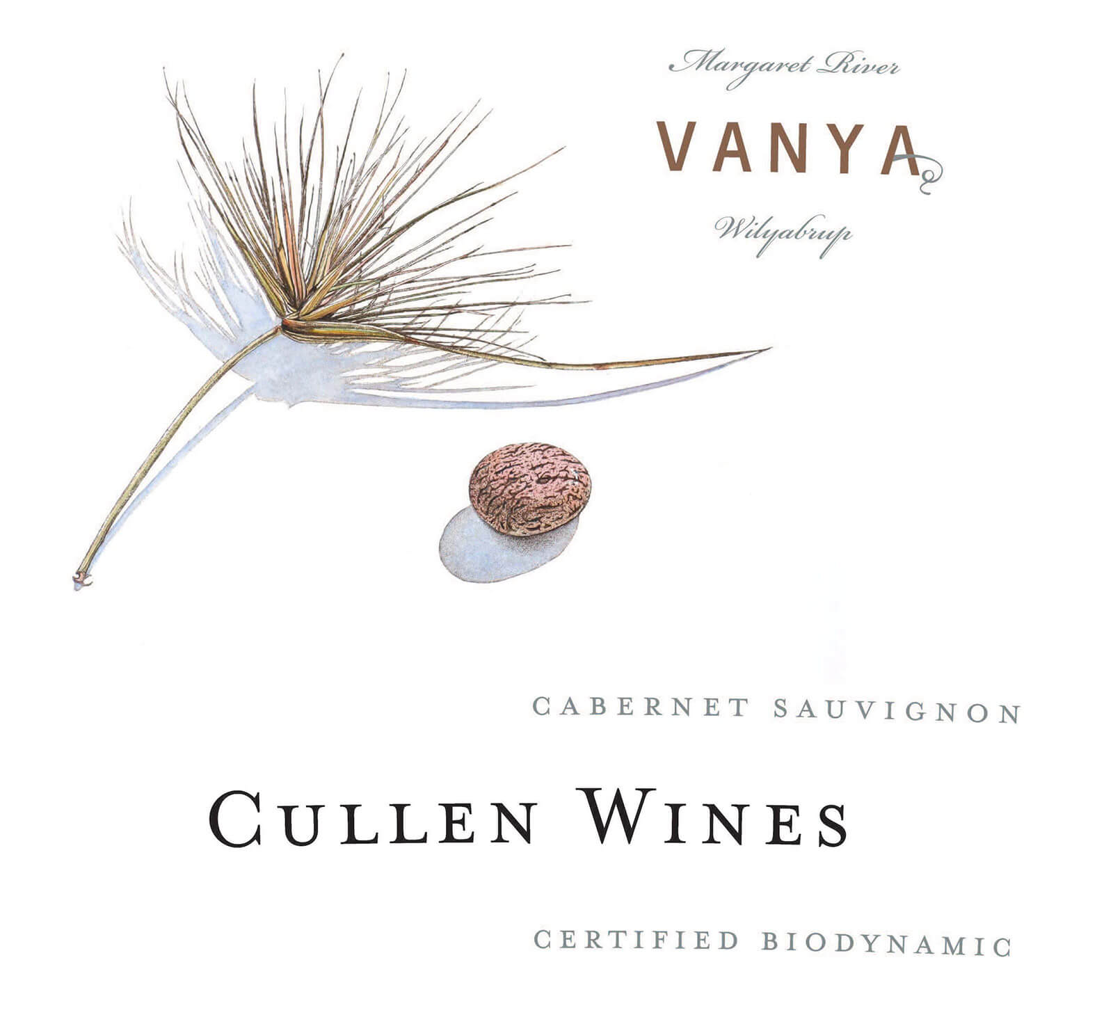Label of the Cullen Vanya Margaret River cabernet sauvignon