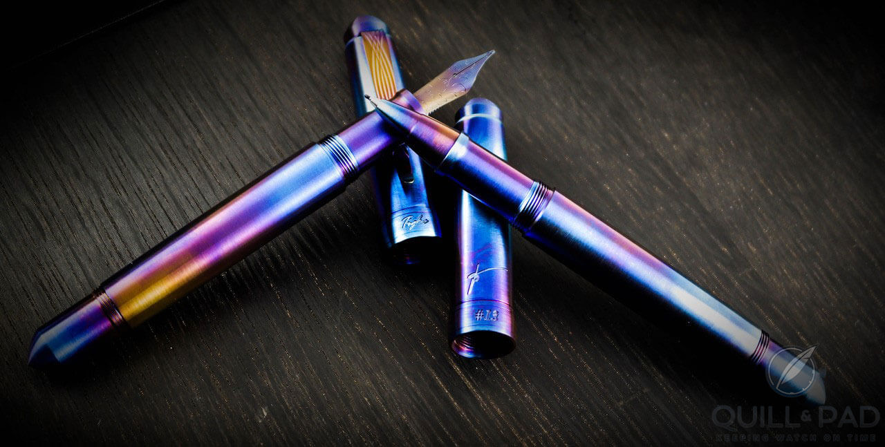 Grayson Tighe Rainbow Fire fountain pens