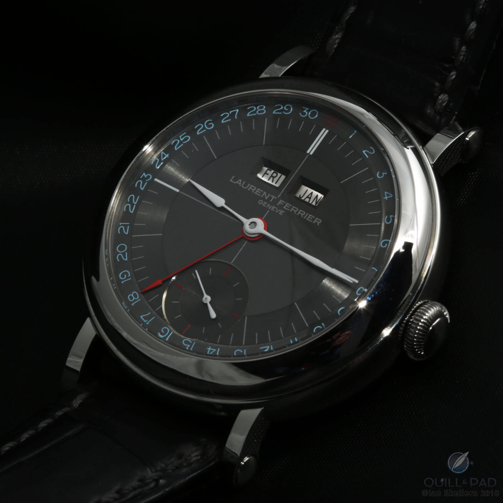 Laurent Ferrier Galet Annual Calendar Montre École slate grey