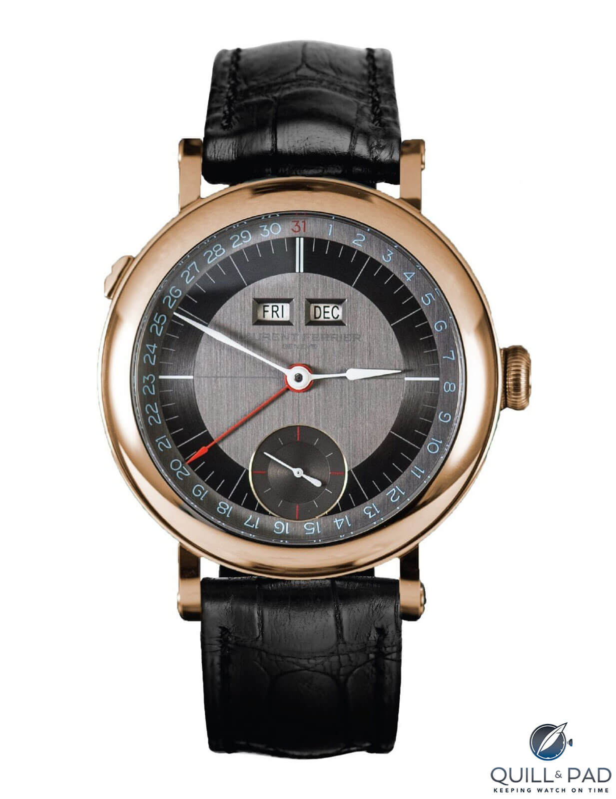 Laurent Ferrier Galet Annual Calendar Montre École anthracite
