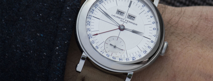 Laurent Ferrier Galet Annual Calendar Montre École on the wrist