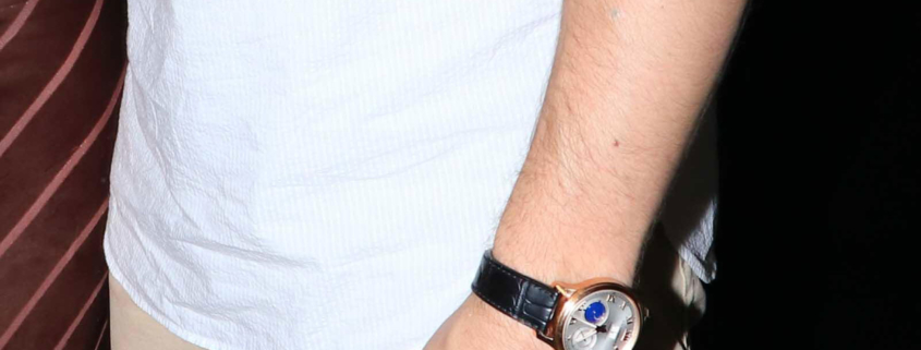 Nick Jonas wearing a Chopard Chopard L.U.C Lunar One Grande Date (photo courtesy Times Now)