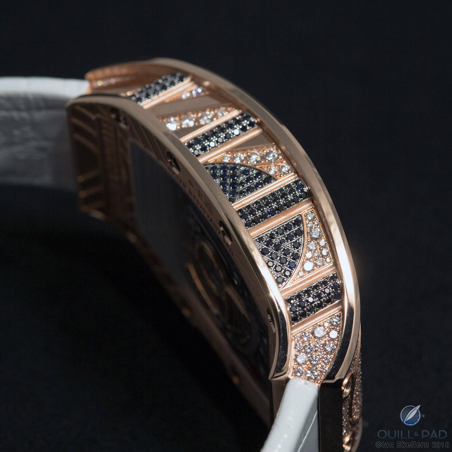 Gem-set case band of the Richard Mille RM 71-01 Tourbillon Talisman