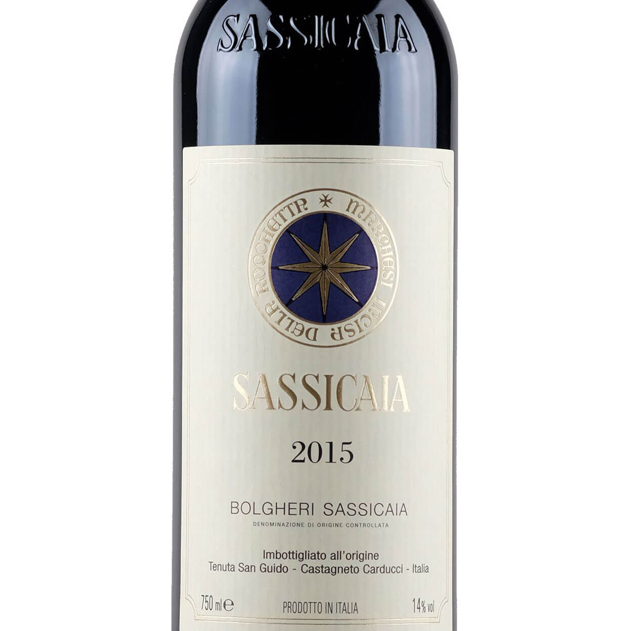 Tenuta San Guido Sassicaia 2015 label