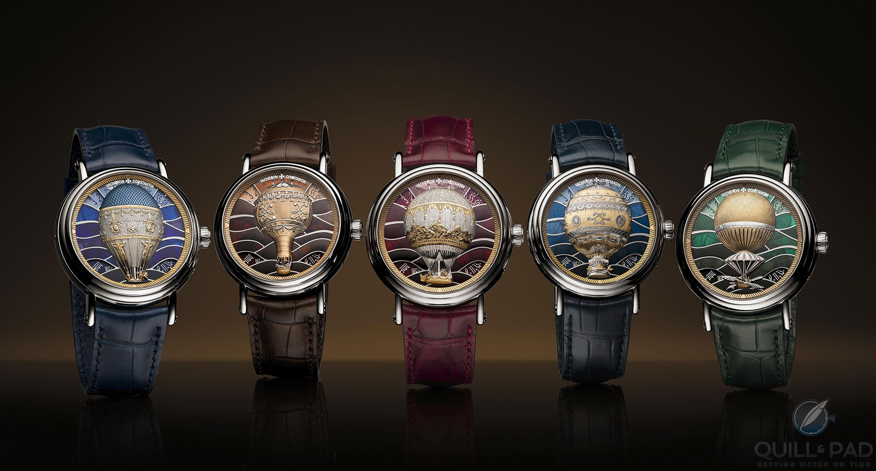 5 models in the Vacheron Constantin Métiers d'Art Les Aérostiers collection