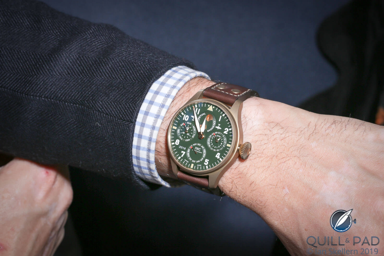 IWC Big Pilot’s Watch Perpetual Calendar Spitfire wristshot