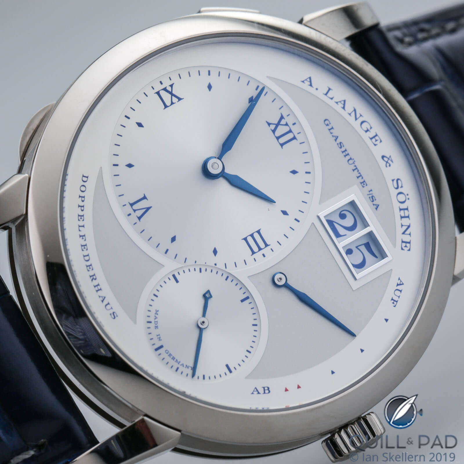 Dial of the A. Lange & Söhne Lange 1 25th Anniversary Edition