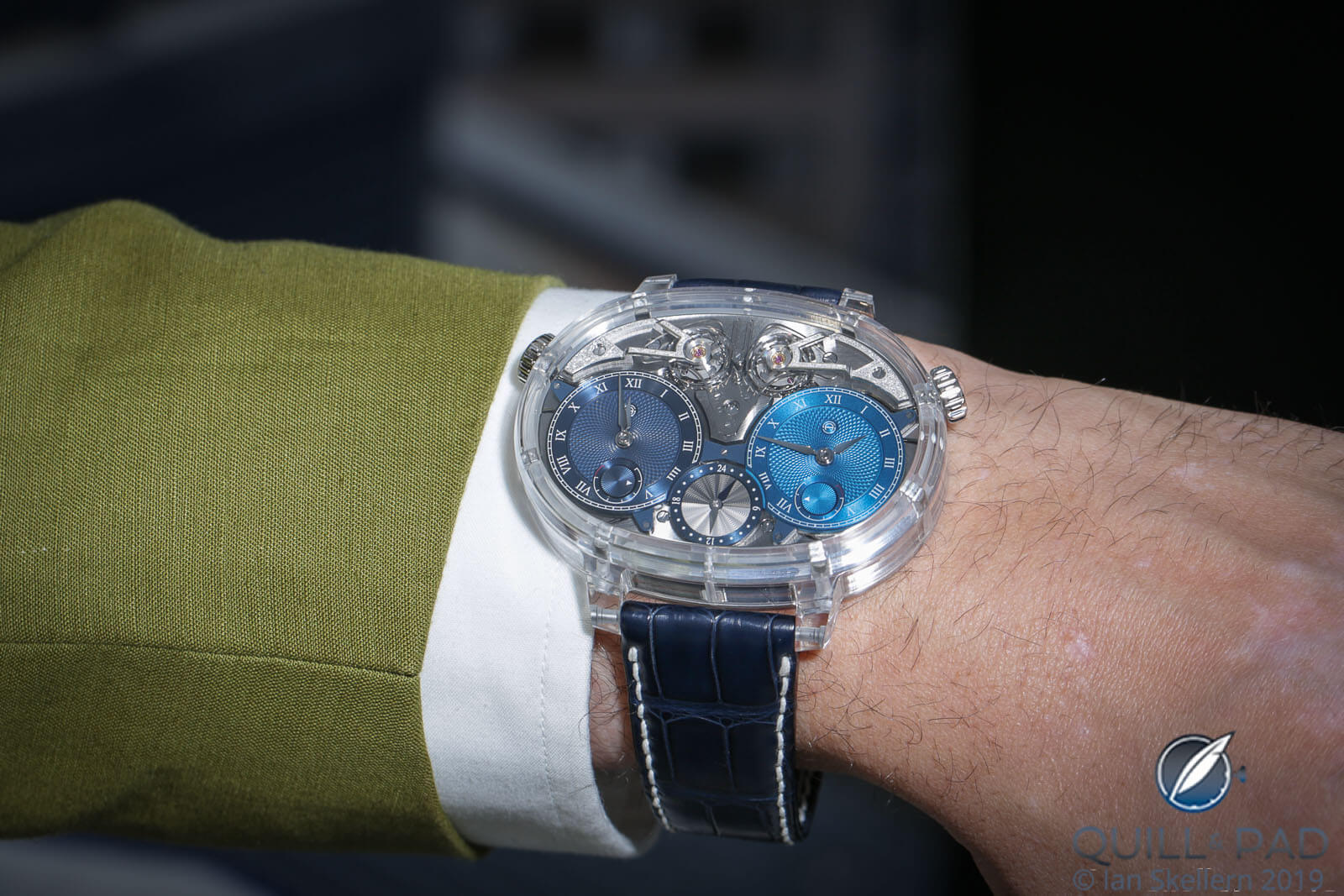 Armin Strom Dual Time Resonance Sapphire on the wrist