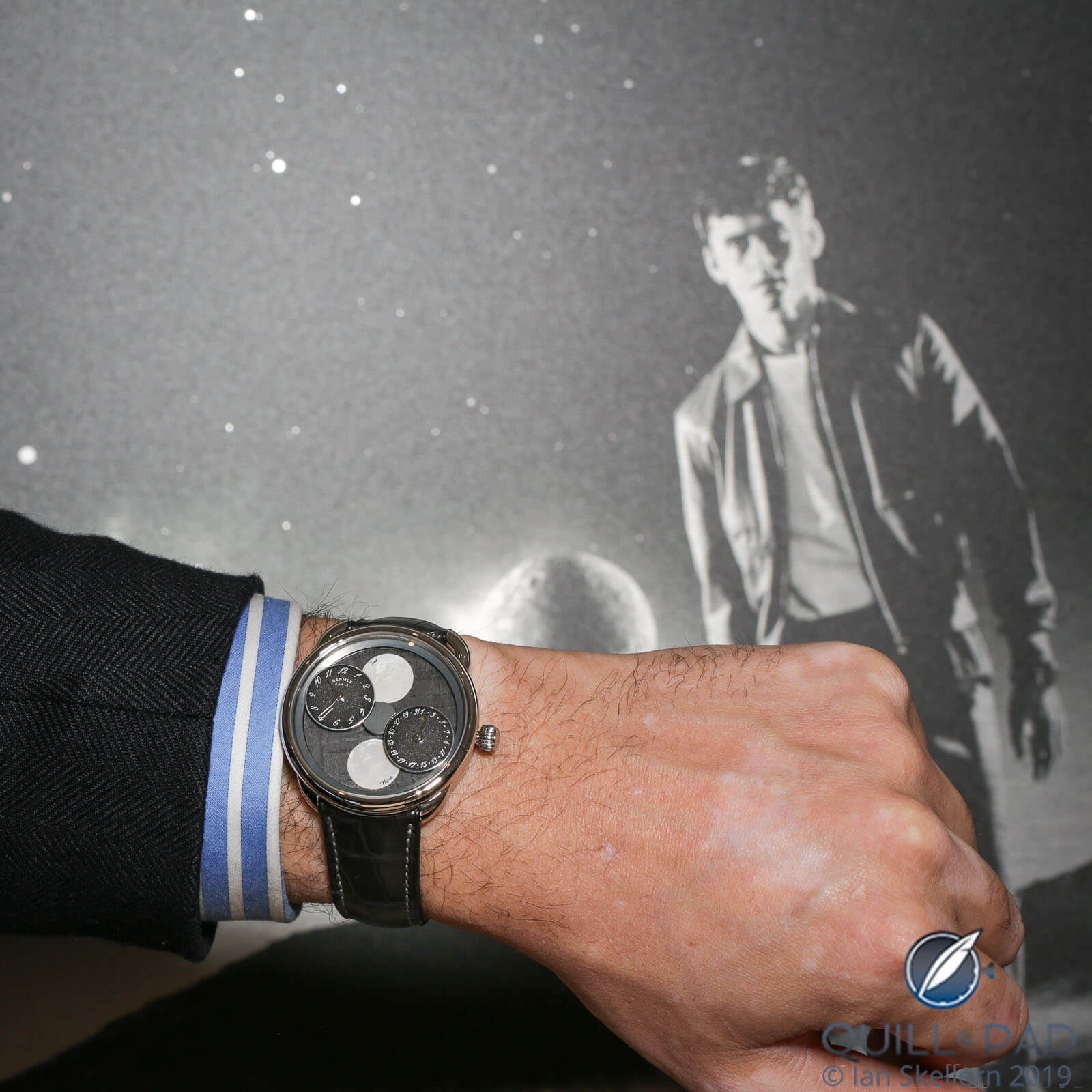 Hermès Arceau L'Heure de la Lune on the wrist