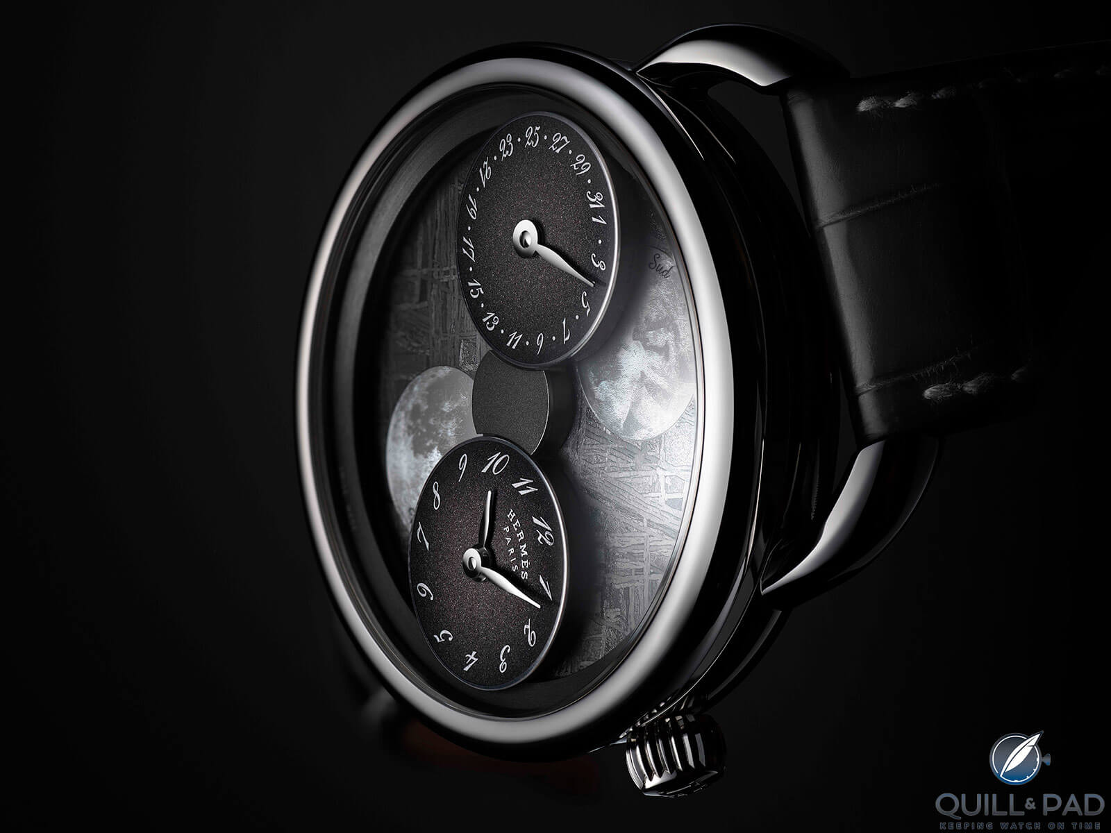Hermès Arceau L’Heure De La Lune with meteorite dial