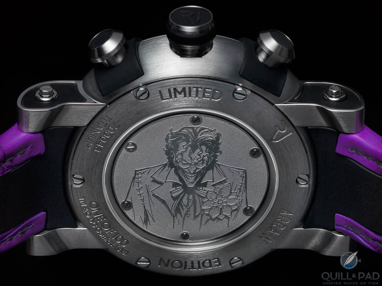 Back of the RJ Arraw DC Villains The Joker