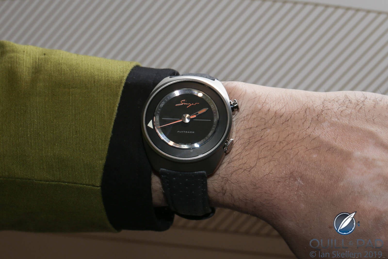 Singer Flytrack on the wrist