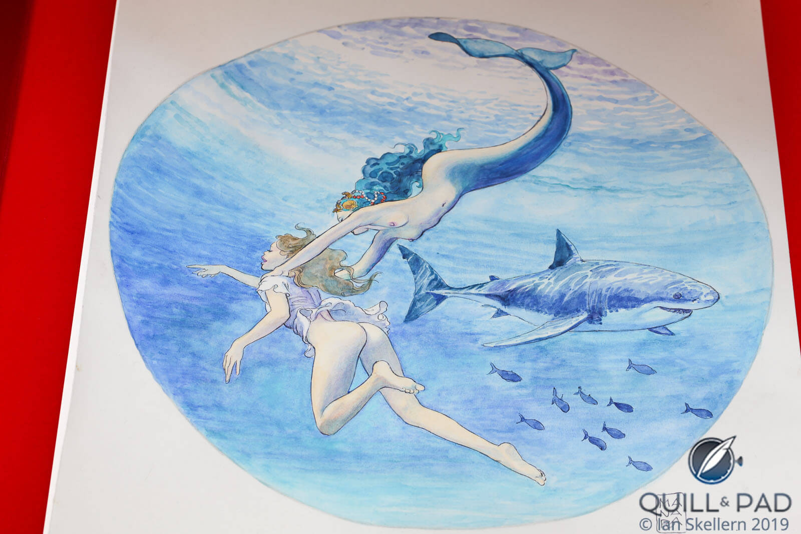 Milo Manara drawing for the Ulysse Nardin Classico collection