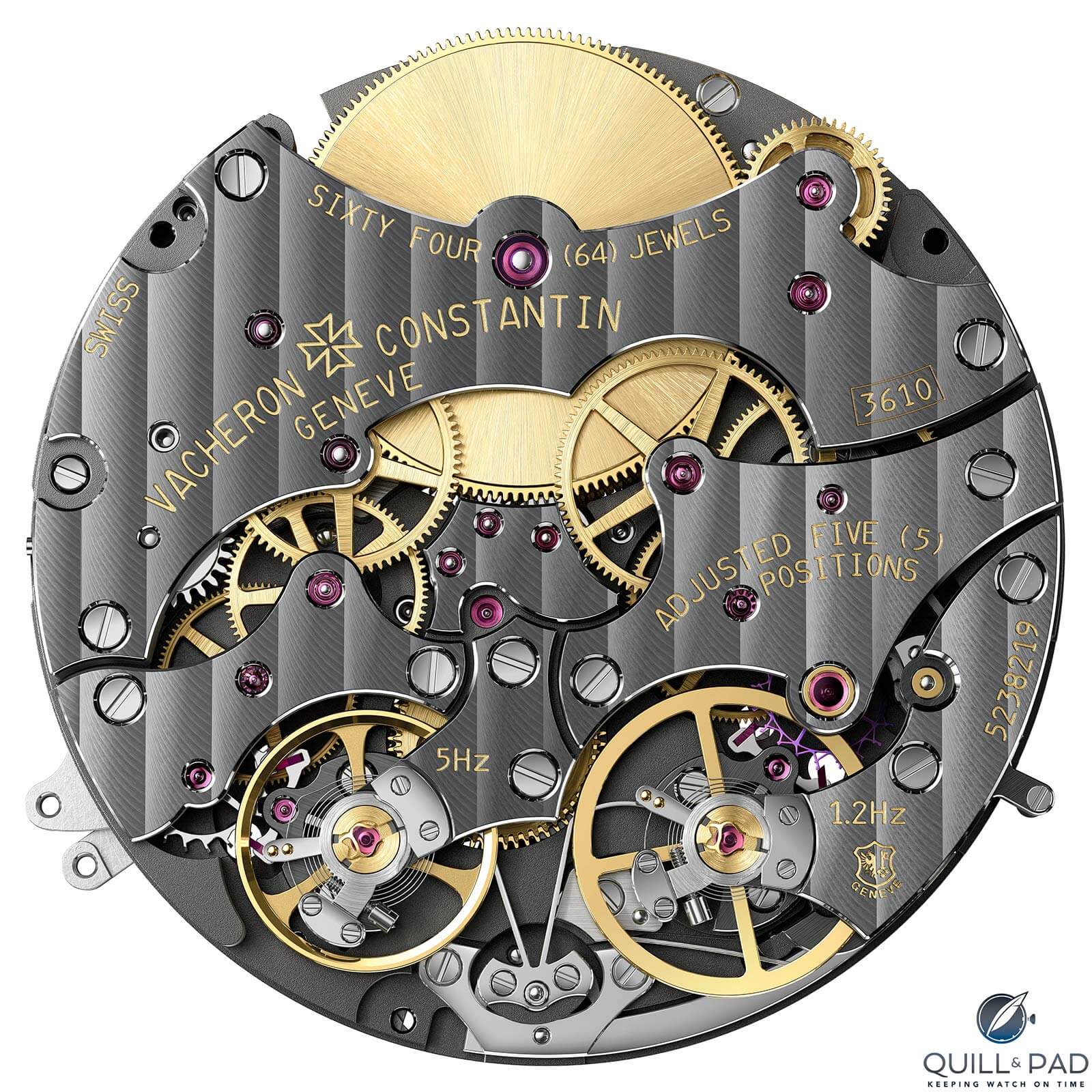 Vacheron Constantin Caliber 3610QP movement side