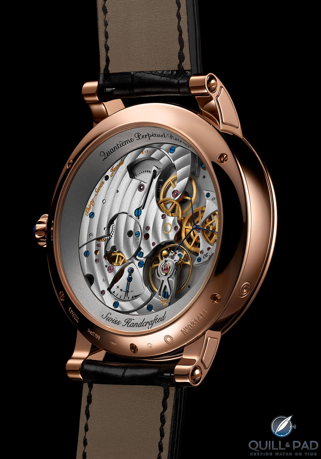 View through the display back of the Bovet Récital 21