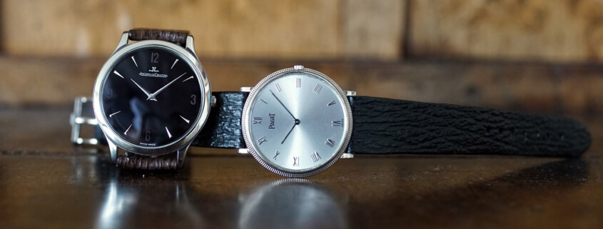 Jaeger-LeCoultre Master Ultra Thin (left) and Piaget Altiplano