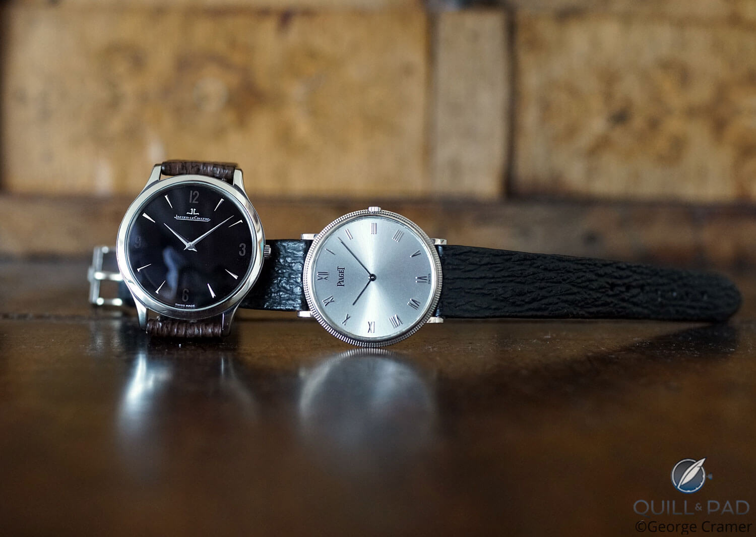 Jaeger-LeCoultre Master Ultra Thin (left) and Piaget Altiplano