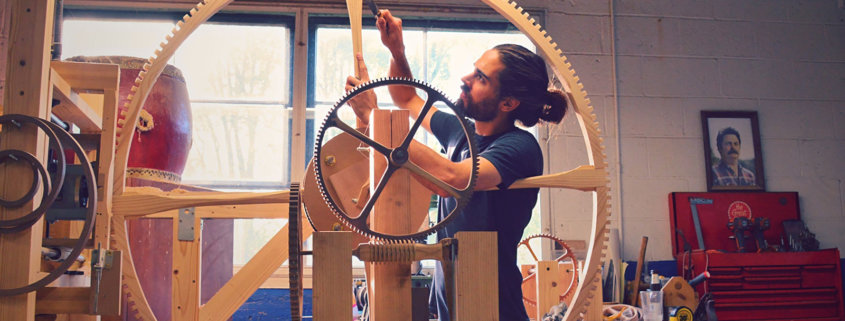 Rick Hale shaping wood gear