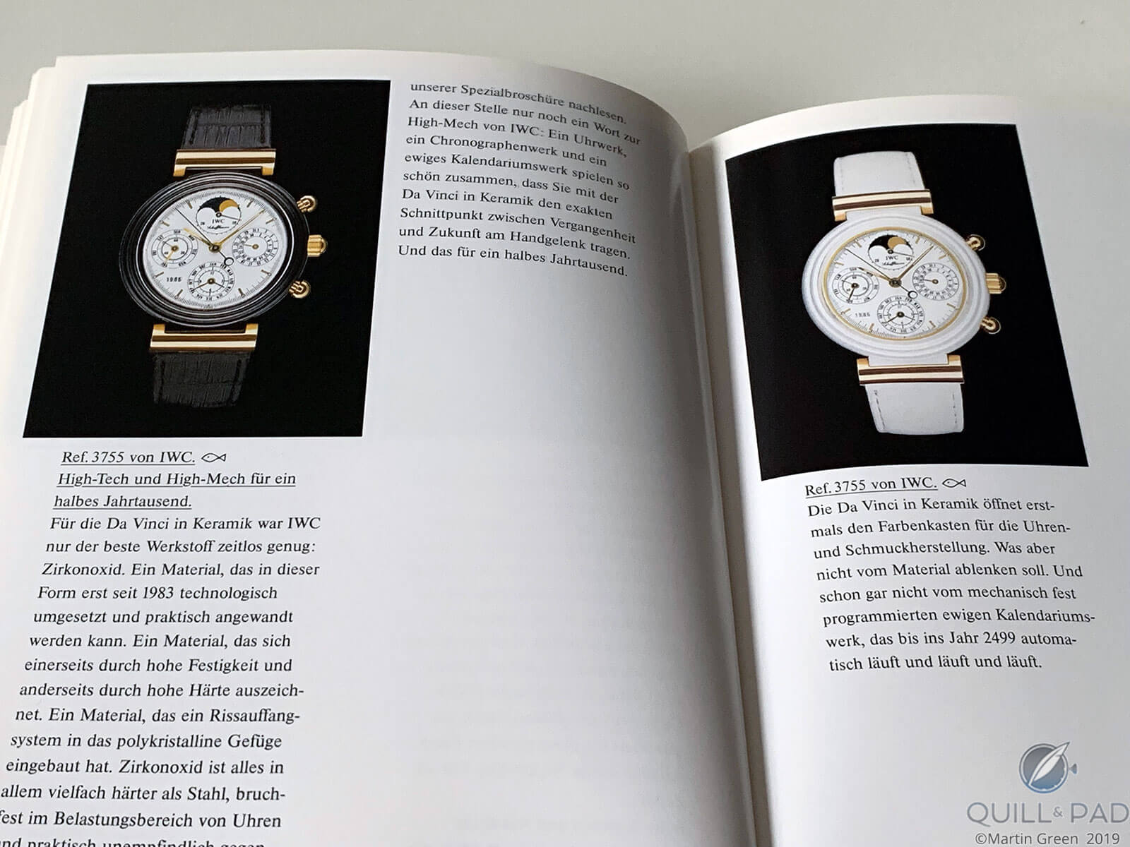 Ceramic Da Vinci in the 1989 IWC catalog