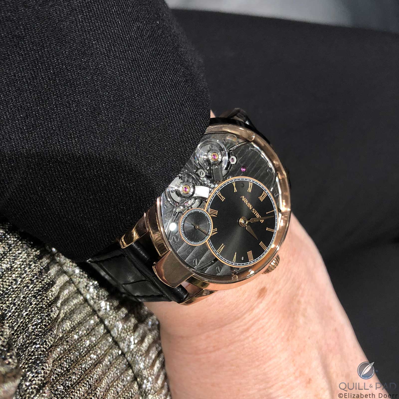 Armin Strom Pure Resonance Fire on the wrist