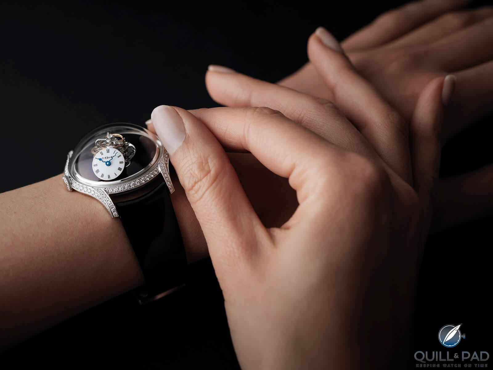 MB&F Legacy Machine FlyingT Black Lacquer on the wrist