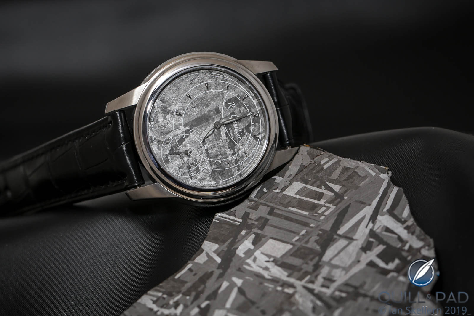 Romain Gauthier Prestige HMS in stainless steel with Henbury meteorite dial