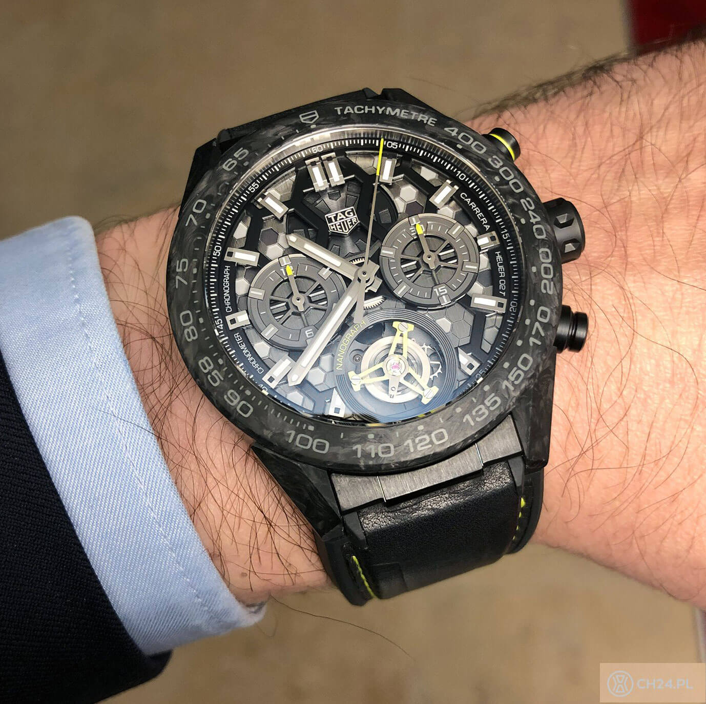 TAG Heuer Carrera Calibre Heuer 02T Tourbillon Nanograph wristshot