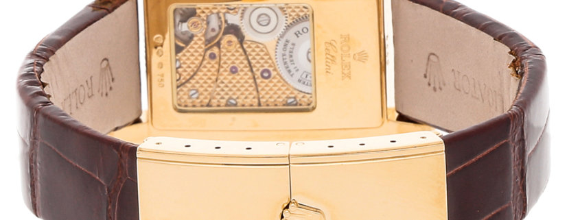 Rolex Cellini Prince sapphire crystal case back