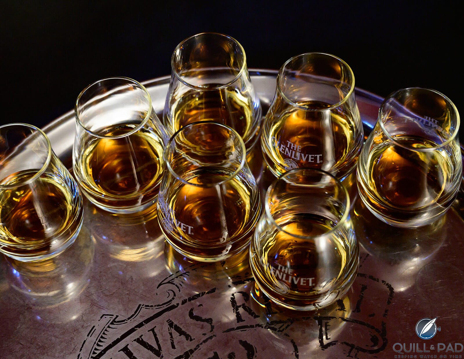 Glenlivet in glasses ready to taste
