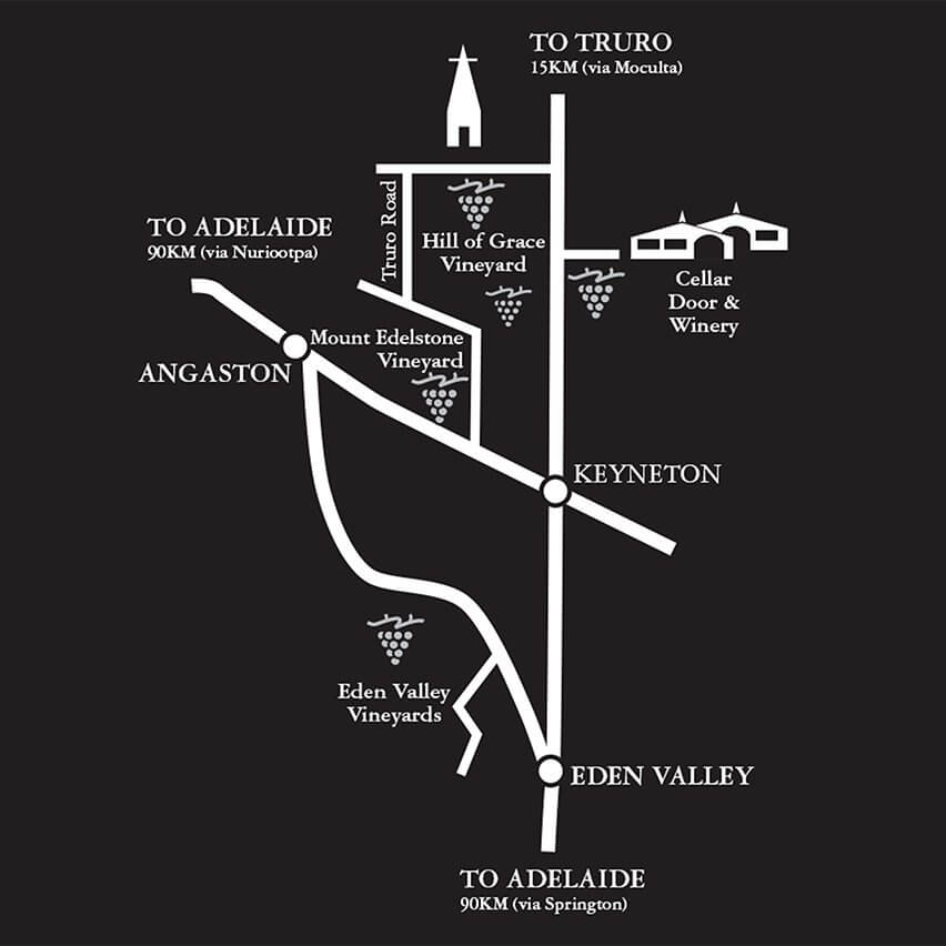 Map of Henschke vineyards in Eden Valley, South Australia