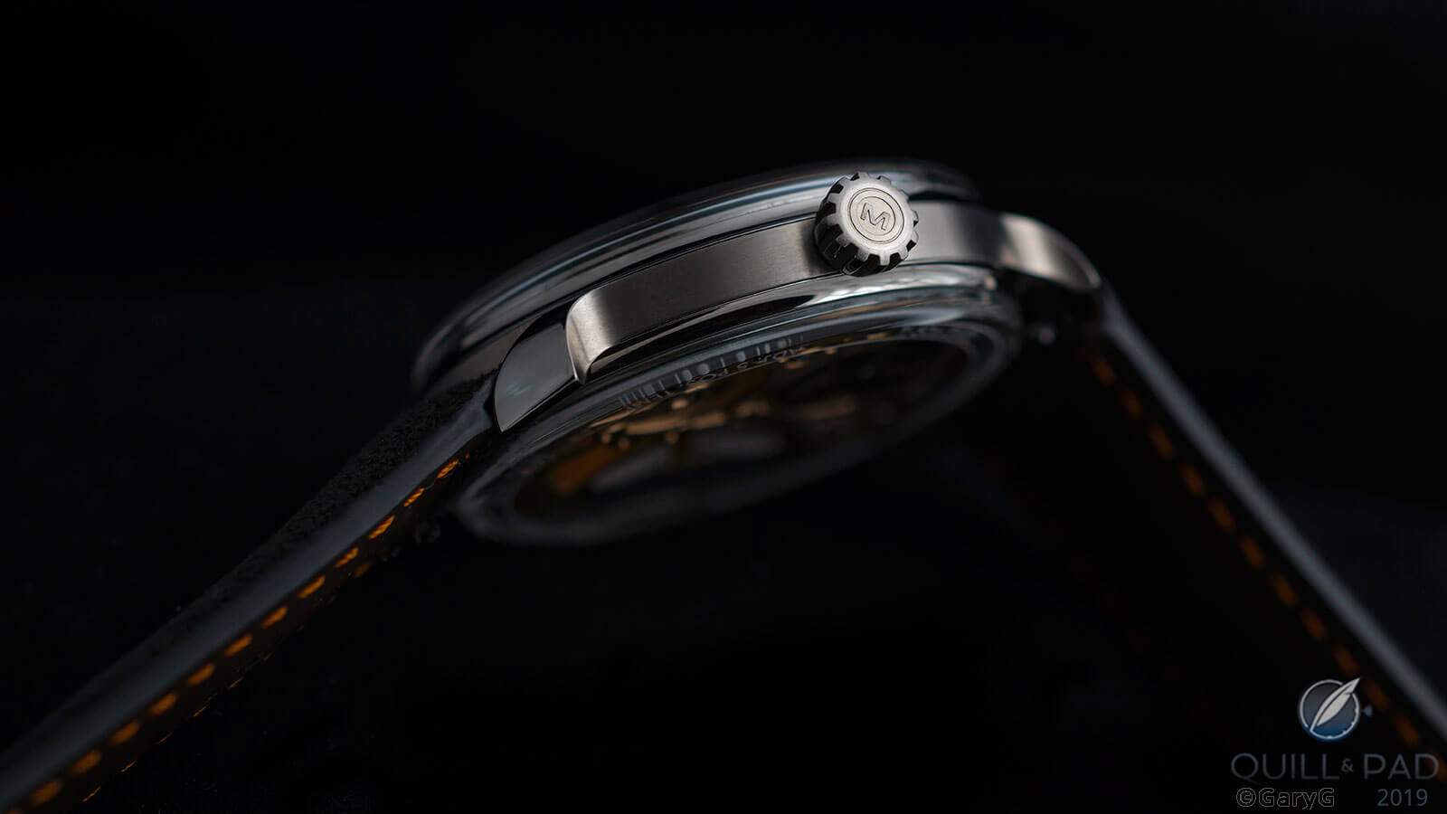 Balanced approach: brushed and polished titanium finishes, Ming Model 19.02