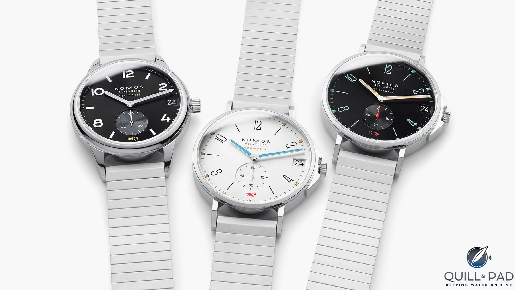 Nomos Glashütte Tangente Sport Neomatik 42 Date with dark and light dials