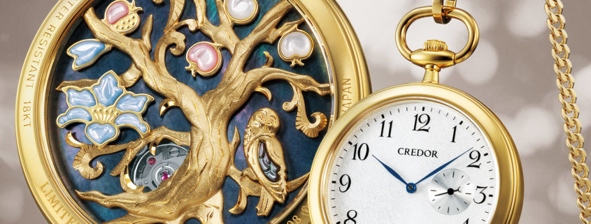 Seiko Credor Reference GXBE998 Pocket Watch dial and back