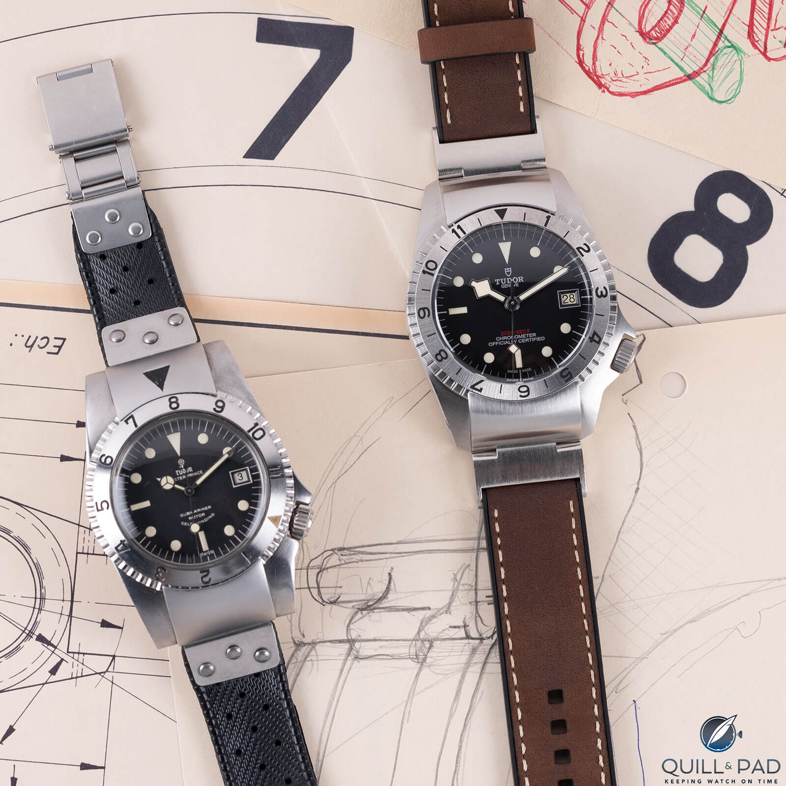 Original Commando prototype (left) and Tudor Black Bay P01