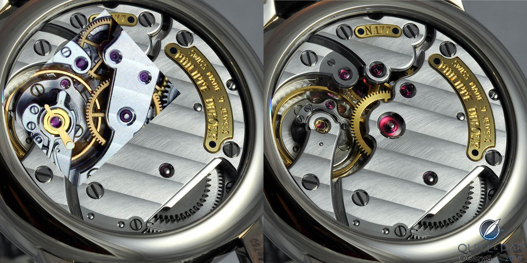 Architectural inspiration? Vacheron Constantin Caliber 453 pinion positions atop the Philippe Dufour Simplicity