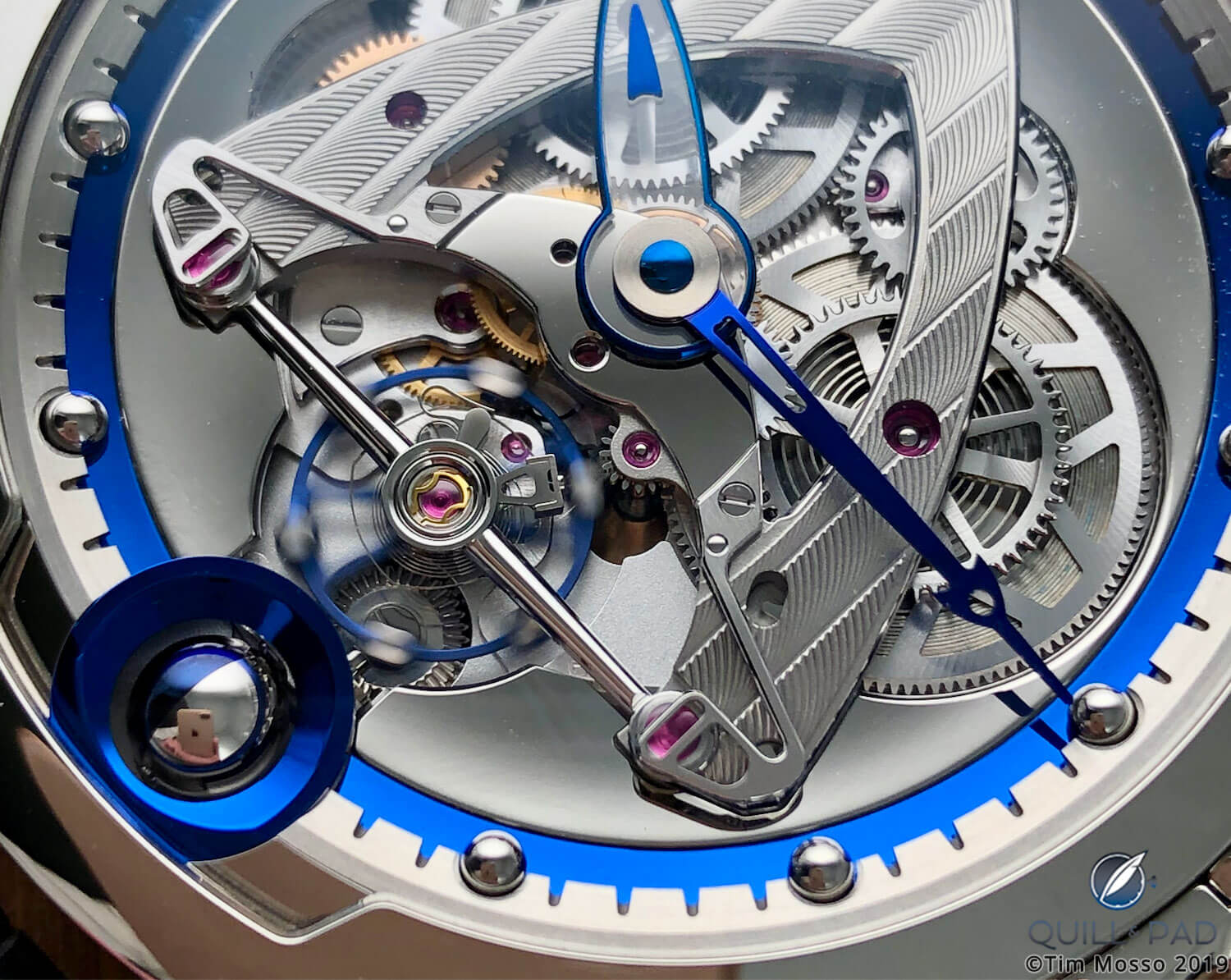 De Bethune DB28 Steel Wheels dial detail