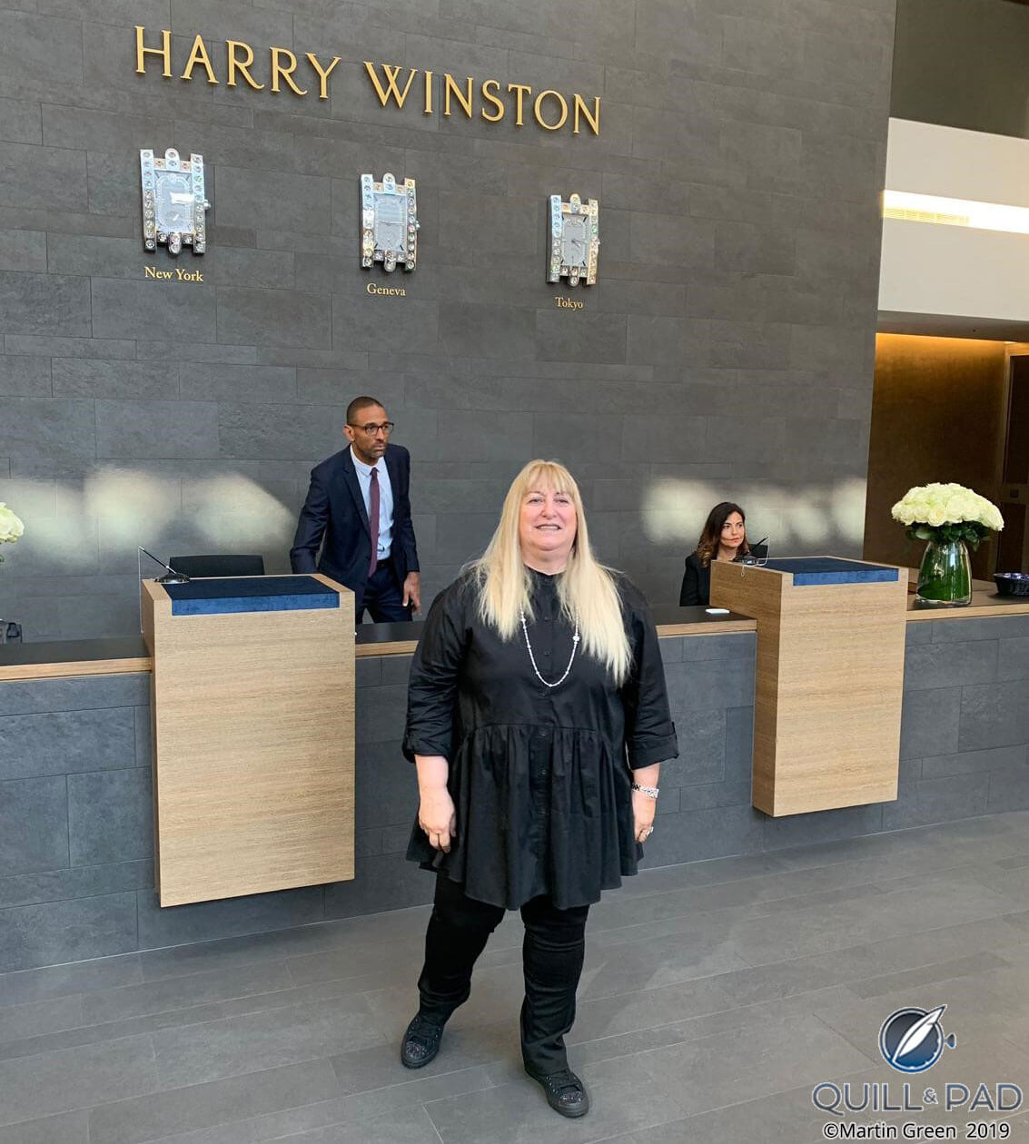 Nayla Hayek greets our group at Harry Winston